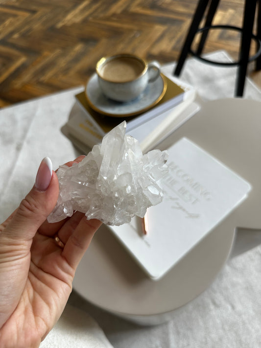 Clear Quartz Crystal cluster🤍 105-140 grams